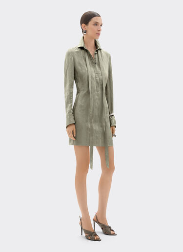 Jacquard dress with striped pattern Ferrari Jacquard dress with striped pattern Khaki Green 50353f