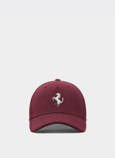 Baseball cap with metal prancing horse Ferrari Baseball cap with metal prancing horse Mahogany 20815f