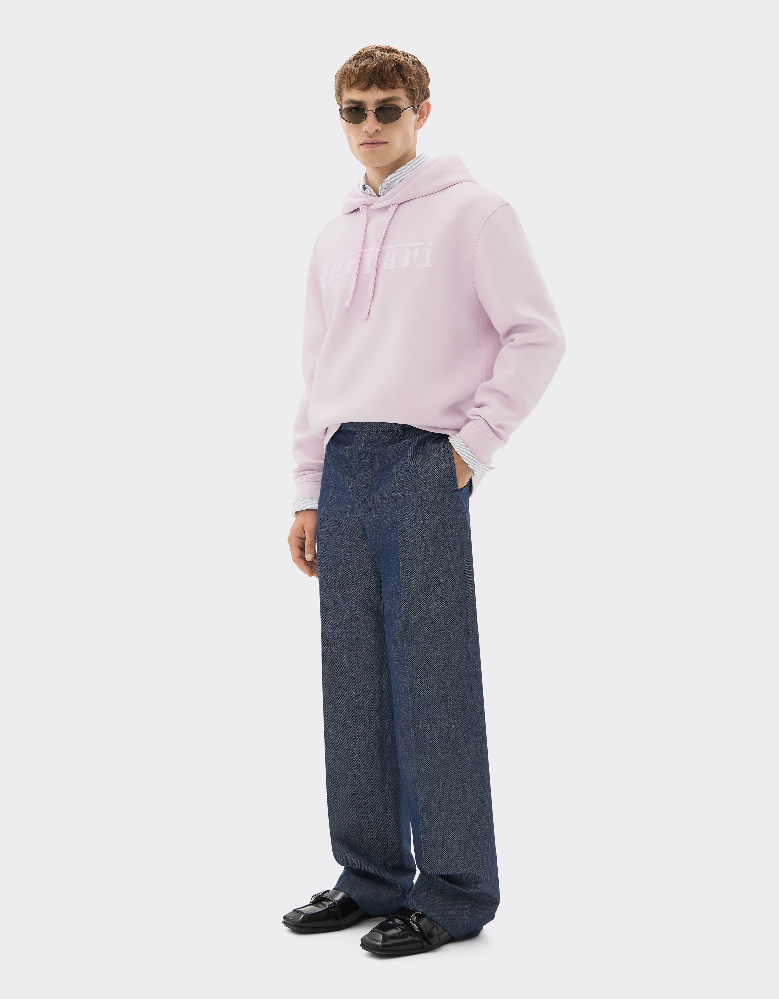 Ferrari Hooded sweatshirt in scuba Wisteria 49280f