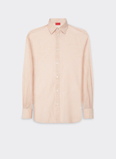 Camisa de gasa de seda con estampado Cavallino Dots Ferrari Camisa de gasa de seda con estampado Cavallino Dots Nude 22440f