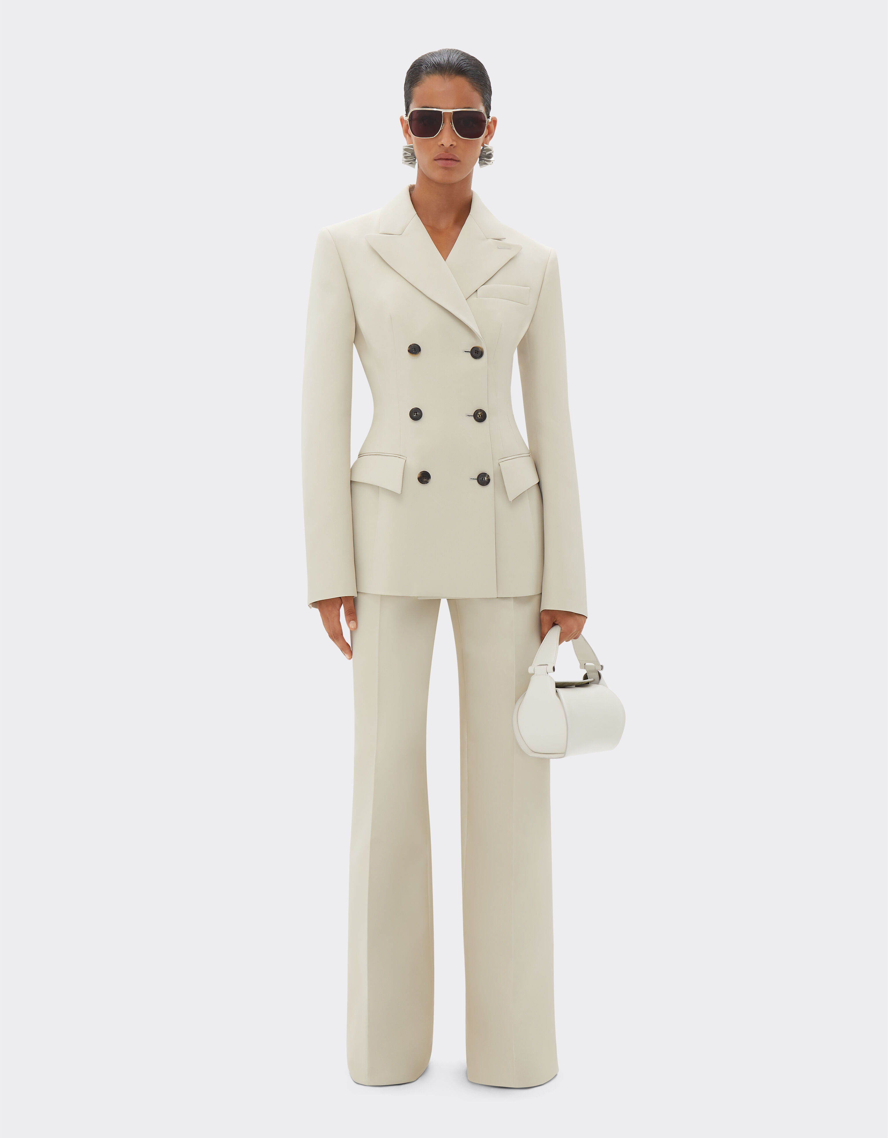 Ferrari Blazer in two-tone double-sided tech fabric Ecru 21755f