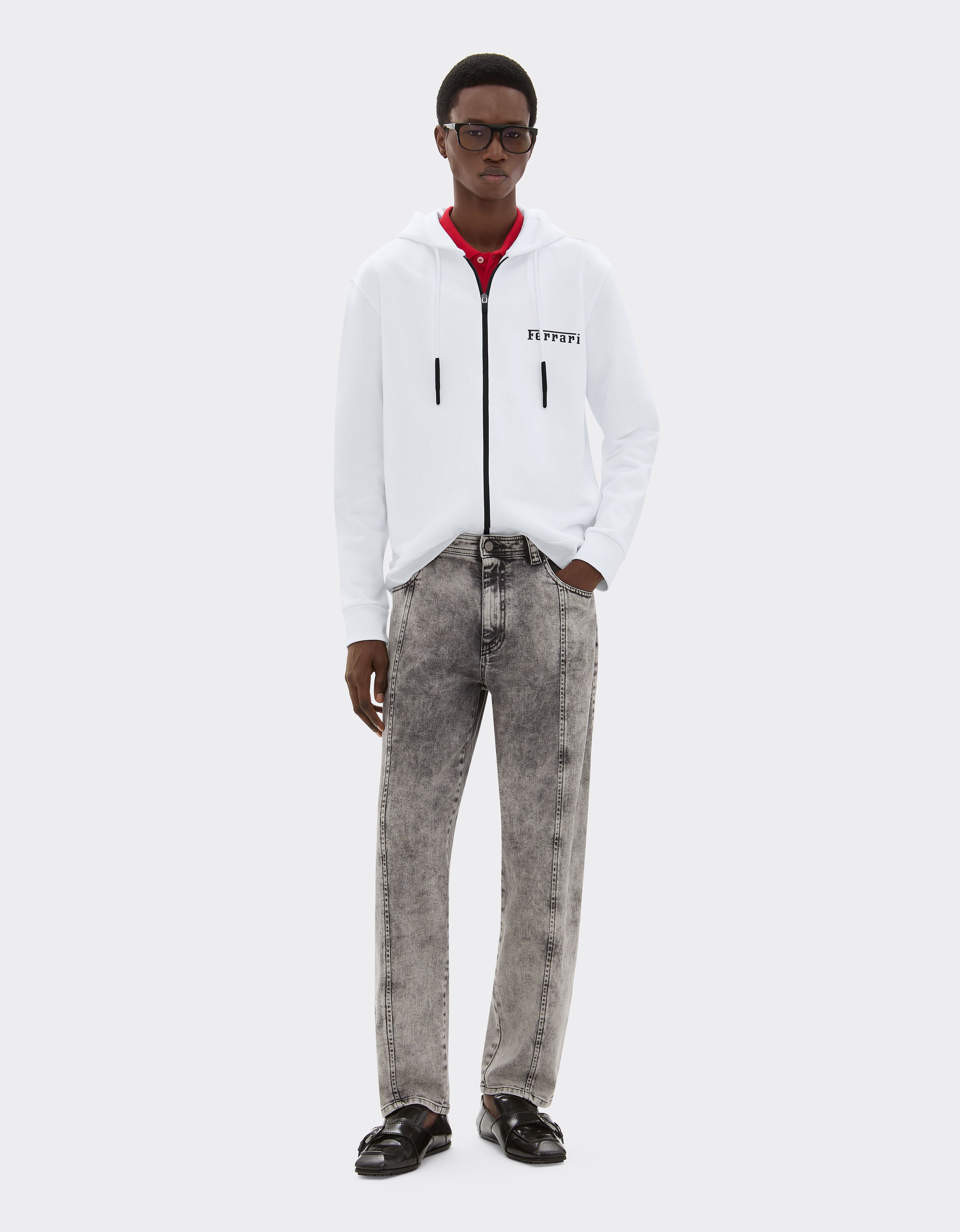 Ferrari Hooded sweatshirt with Ferrari logo Optical White 20452f