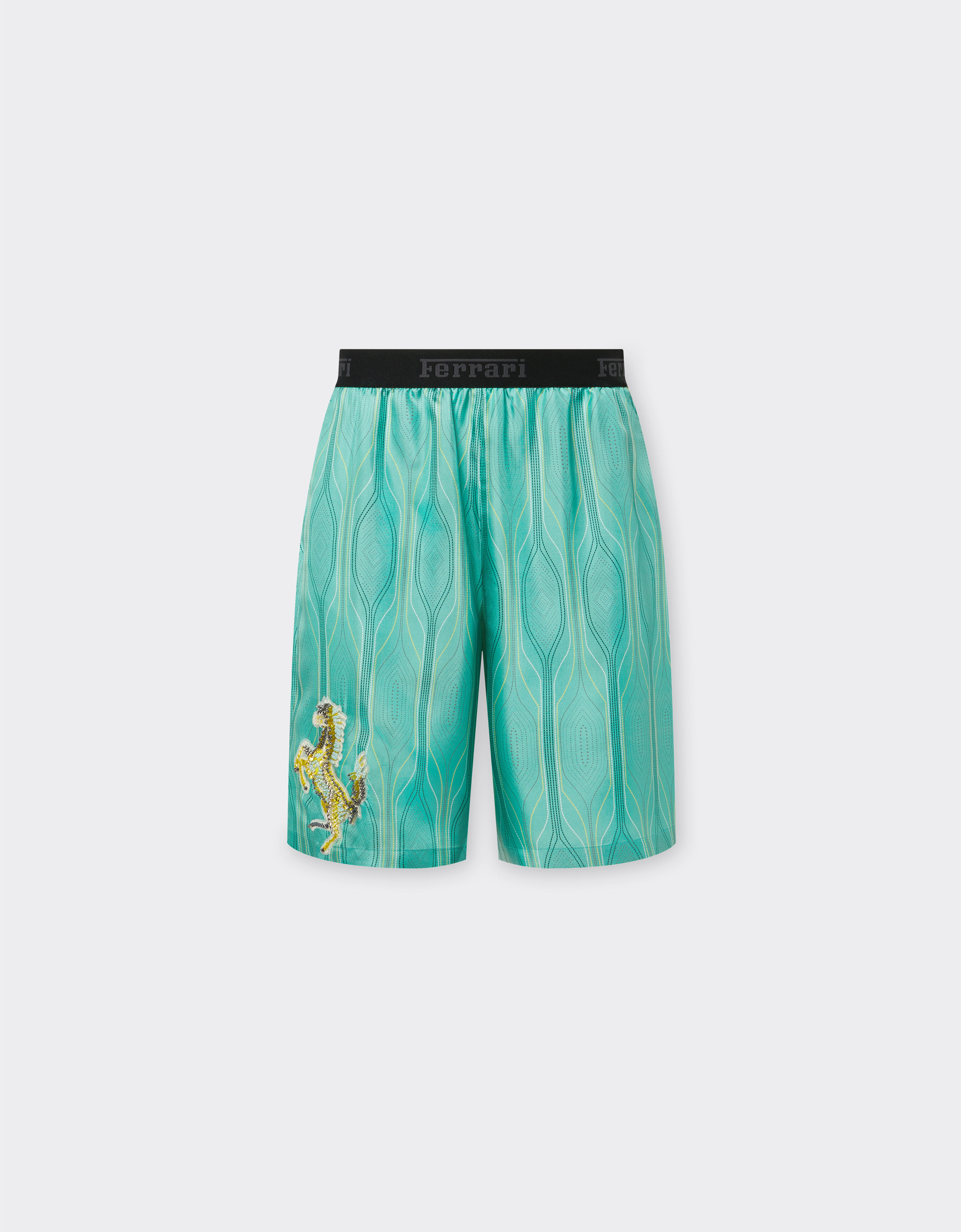 Ferrari Miami Collection silk shorts Aquamarine 21253f