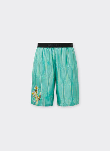 Ferrari Miami Collection silk shorts Aquamarine 21256f