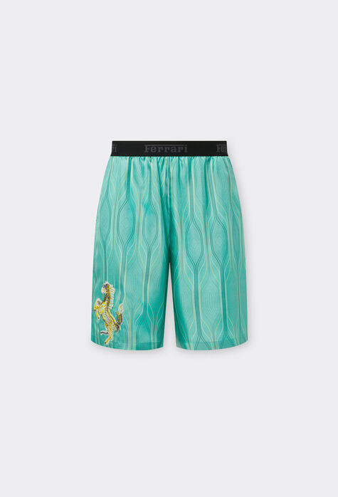 Ferrari Miami Collection silk shorts Aquamarine 21229f