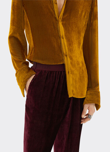 Ferrari Shiny corduroy pants Mahogany 22640f