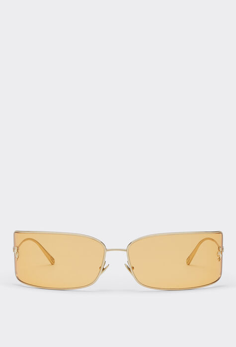 Ferrari Ferrari shield sunglasses with gold lenses 黑色 F1201f