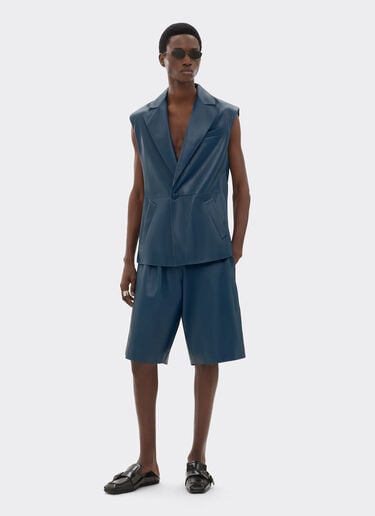Bermuda shorts in semi-gloss nappa leather Ferrari Bermuda shorts in semi-gloss nappa leather Peacock 22459f