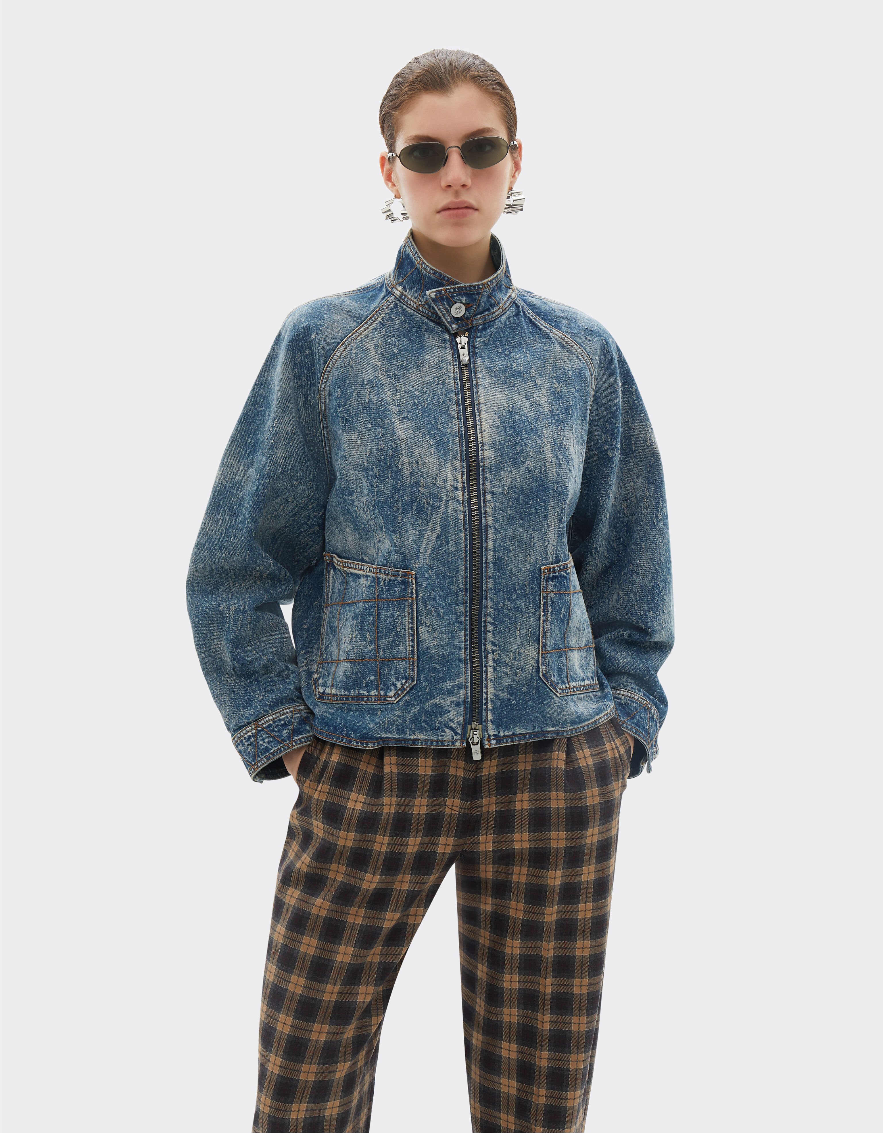 Ferrari Jacket in needled and washed denim Denim 22503f