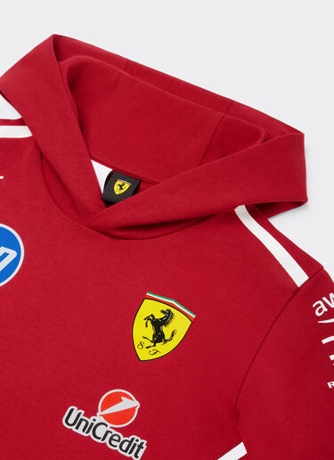 Ferrari Puma for Scuderia Ferrari HP 2025 Team junior hoodie Cherry LA029fK