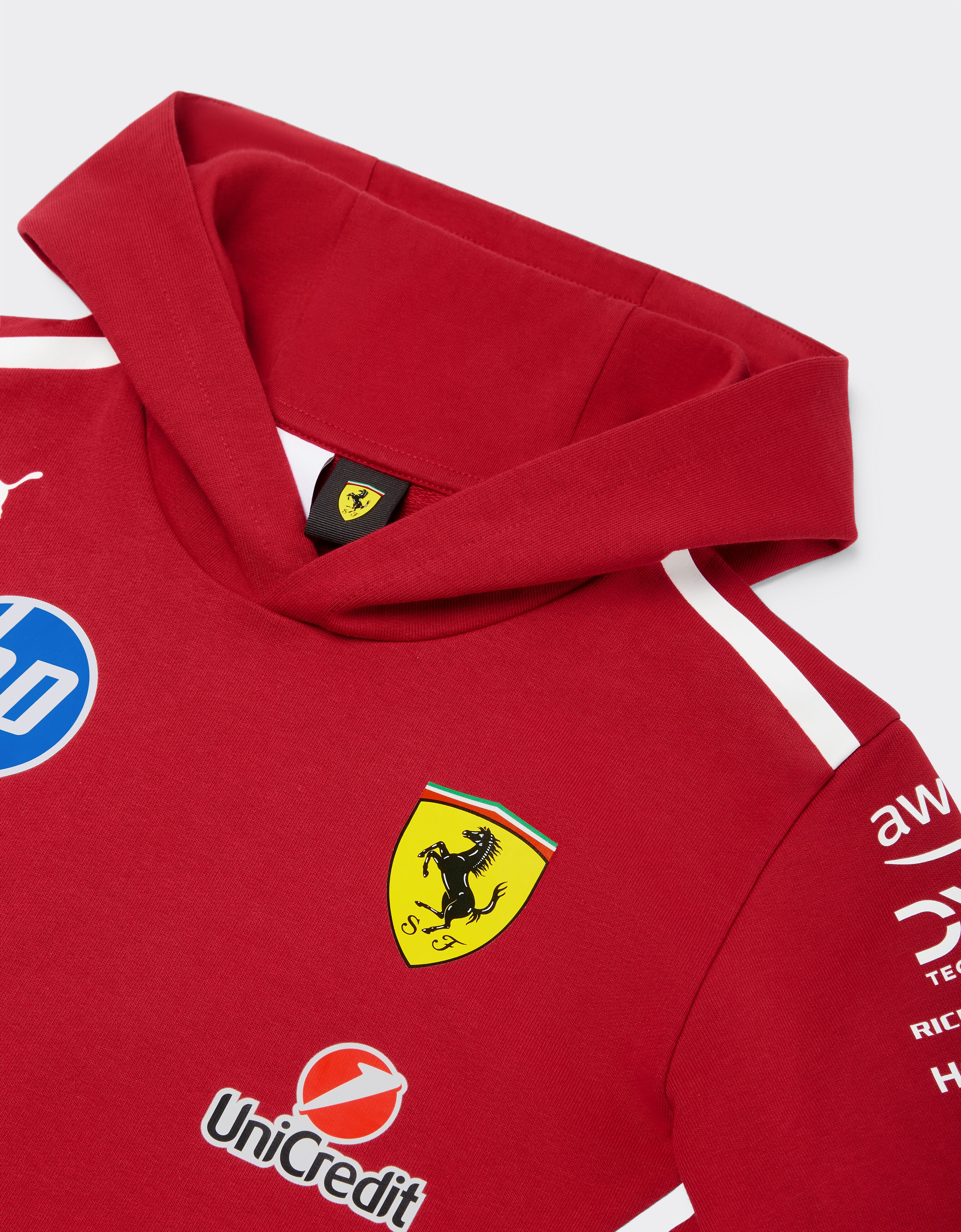 Ferrari Puma for Scuderia Ferrari HP 2025 Team junior hoodie Cherry LA029fK