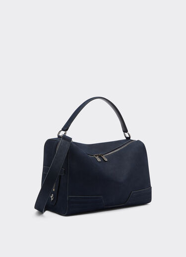 Ferrari Mini-Tasche Ferrari GT aus weichem Nubuk Navy 22116f