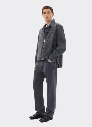 Pantalon cinq poches en denim marbré Ferrari Pantalon cinq poches en denim marbré Gris Granit 50875f