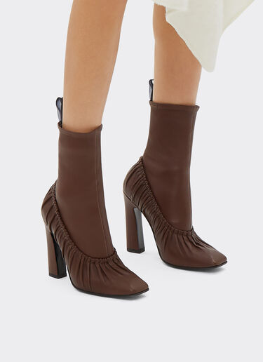 Gathered nappa ankle boot with high heel Ferrari Gathered nappa ankle boot with high heel Hide 21448f