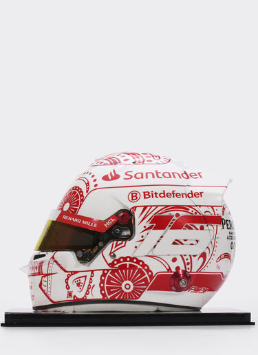 Ferrari Casco con firma auténtica Charles Leclerc México Edición Especial 2024 a escala 1:1 Rojo carrera LA00Hf