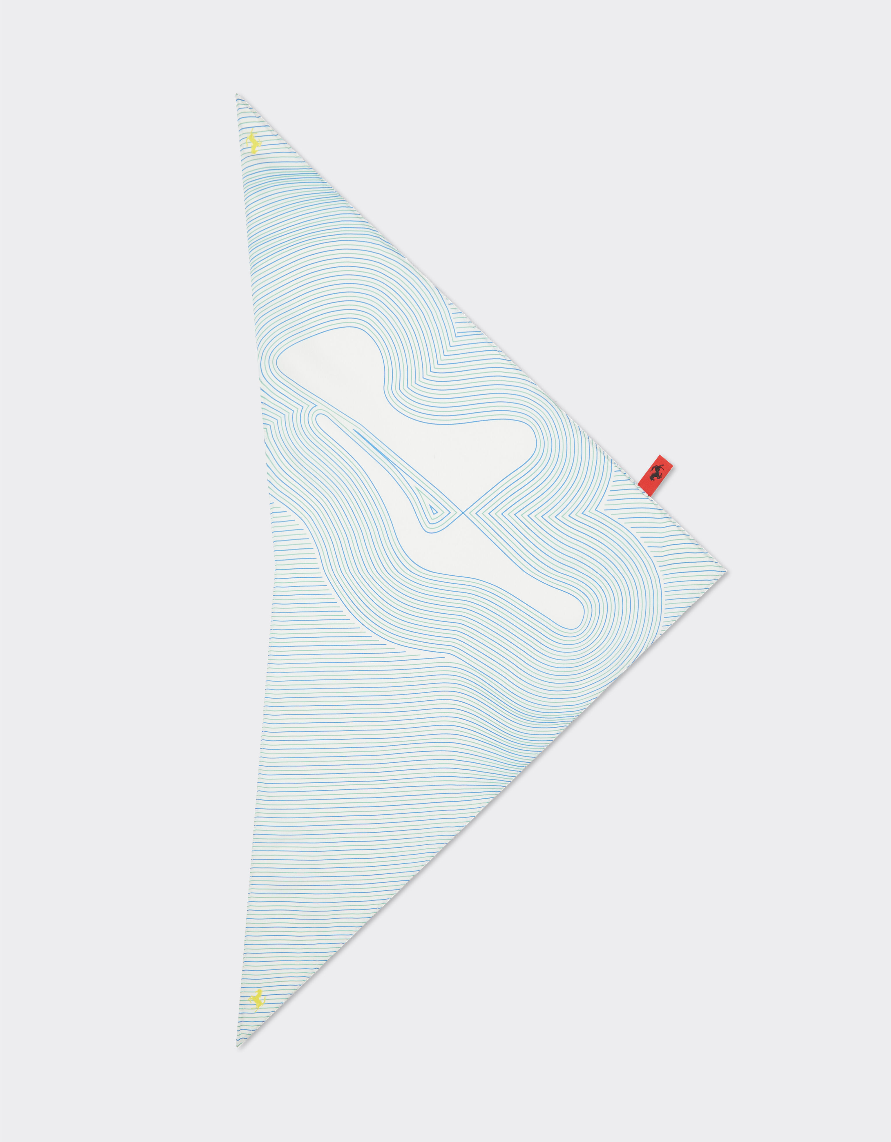 Ferrari Silk bandana with circuit print Navy 47072f