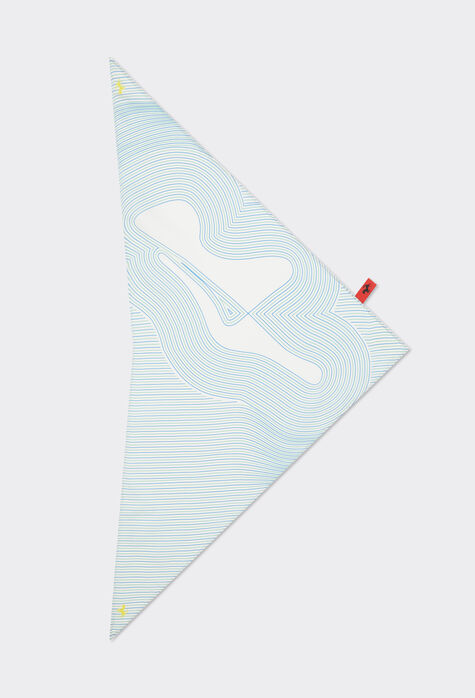 Ferrari Silk bandana with circuit print Optical White 21157f