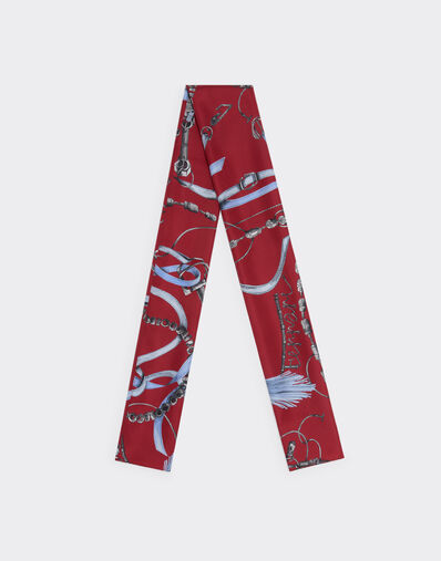 Ferrari Shelley in silk twill with Ferrari Closet print Maison Red 50612f