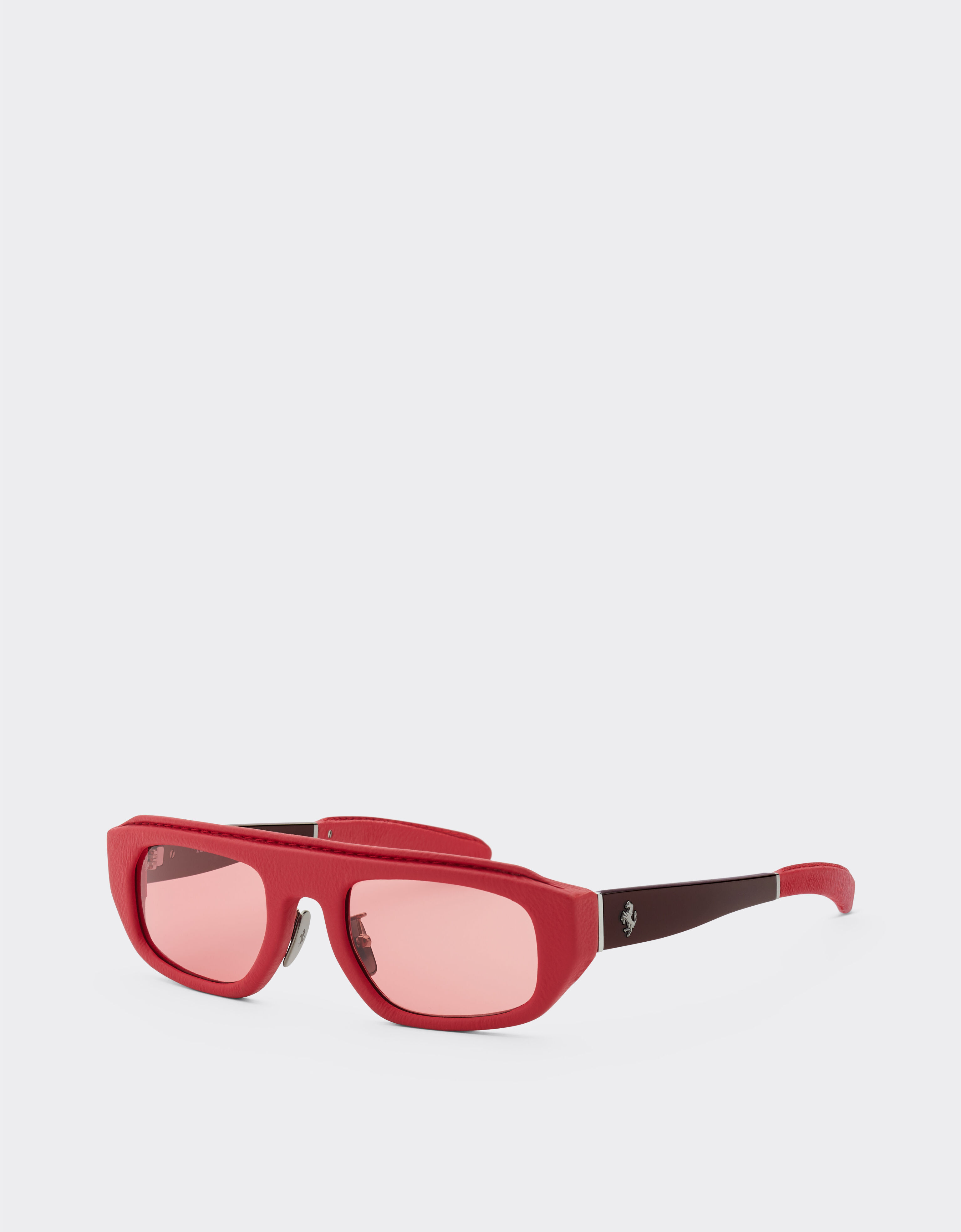Ferrari Red Ferrari sunglasses in acetate and leather with red lens Red F1540f