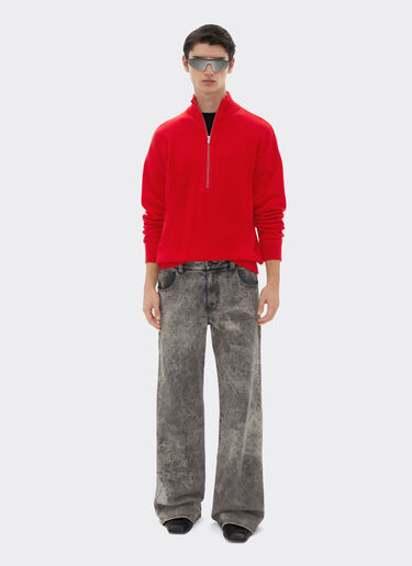 Ferrari Cashmere sweater with zip Rosso Dino 21652f