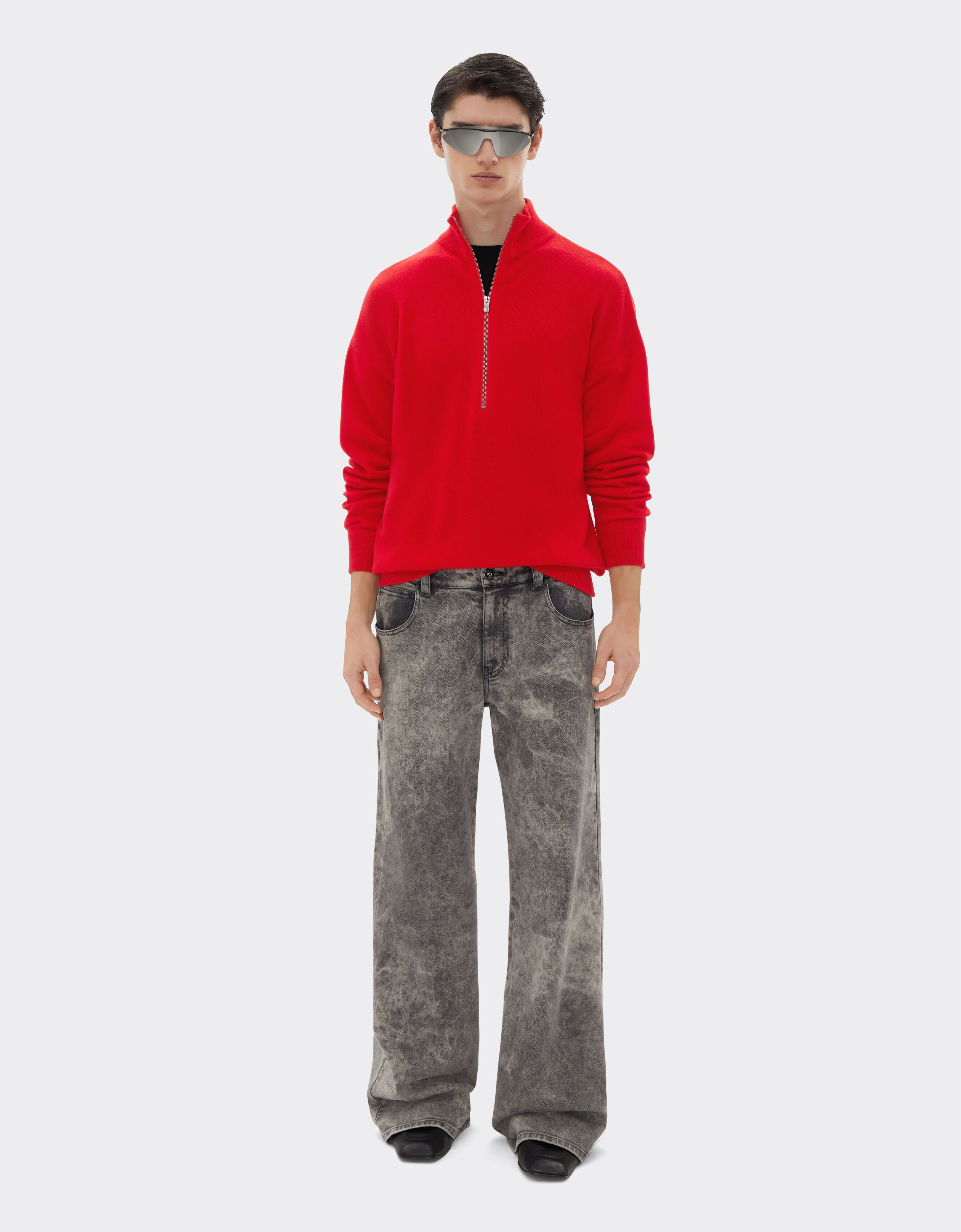 Ferrari Cashmere sweater with zip Rosso Dino 21652f