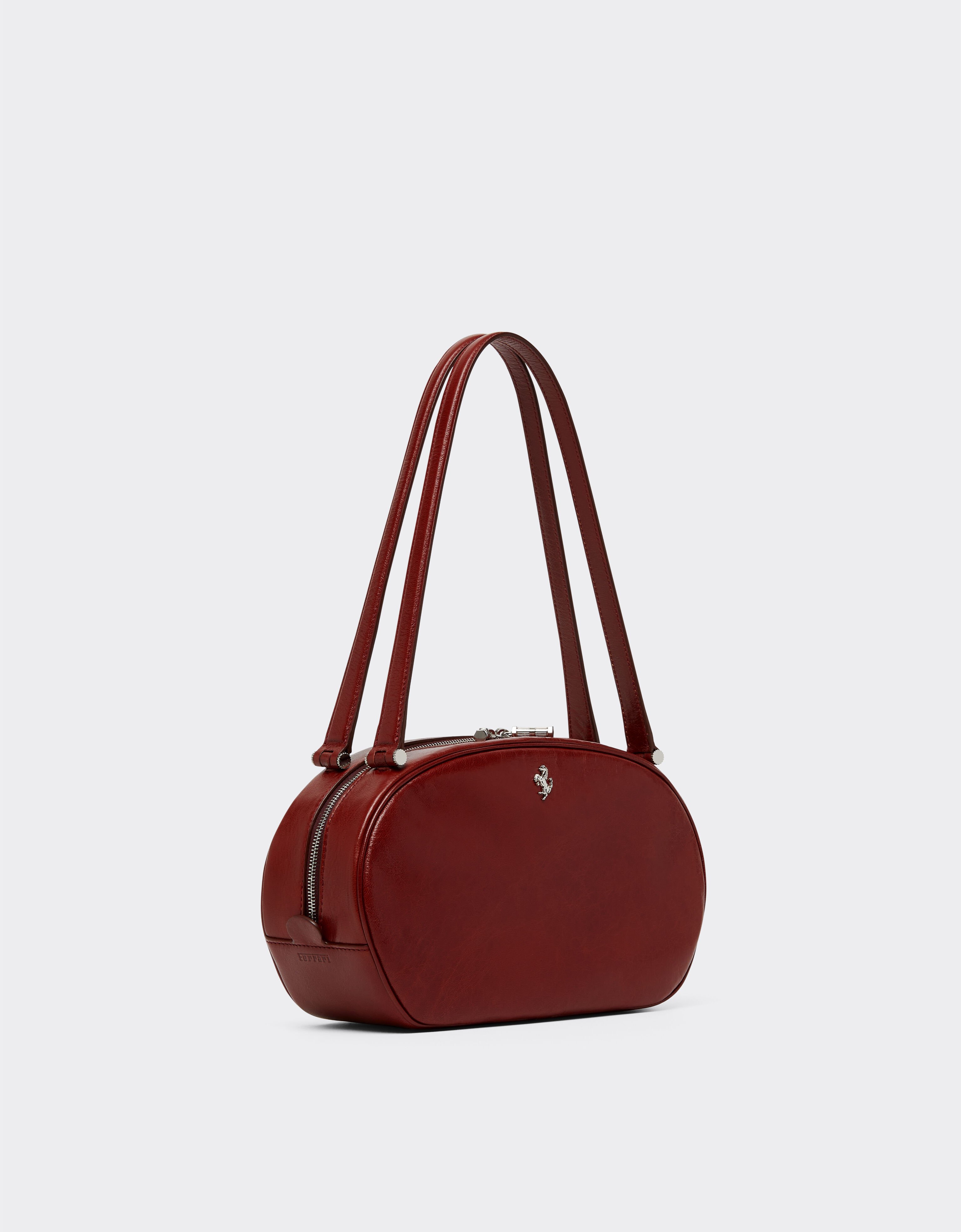 Ferrari The Ferrari Dino Tote Soft in shiny leather Fired Brick 51325f