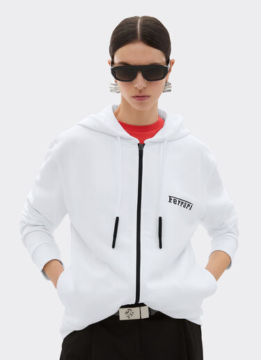 Ferrari Hooded sweatshirt with Ferrari logo Optical White 20452f