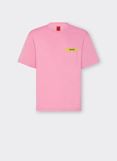 Ferrari Cotton T-shirt with contrast detail Peony 47825f