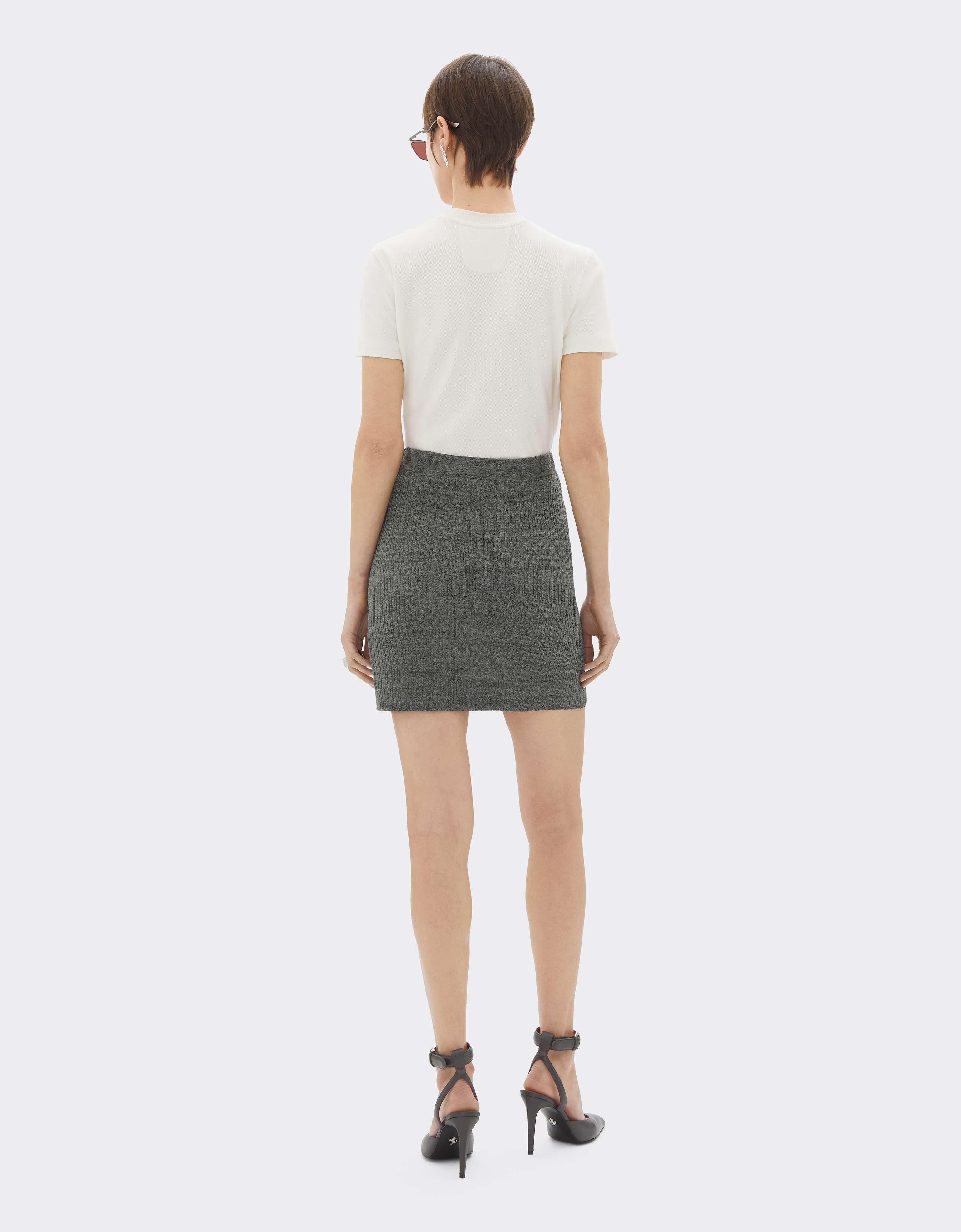 Minifalda de mezcla de lino Ferrari Minifalda de mezcla de lino Grey CKWSK0007KLI0005f
