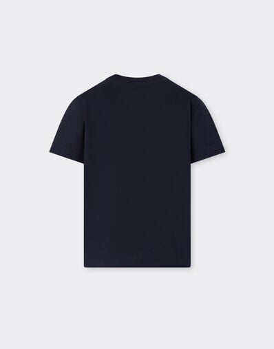 Ferrari Cotton T-shirt with Ferrari logo Navy 22749fK