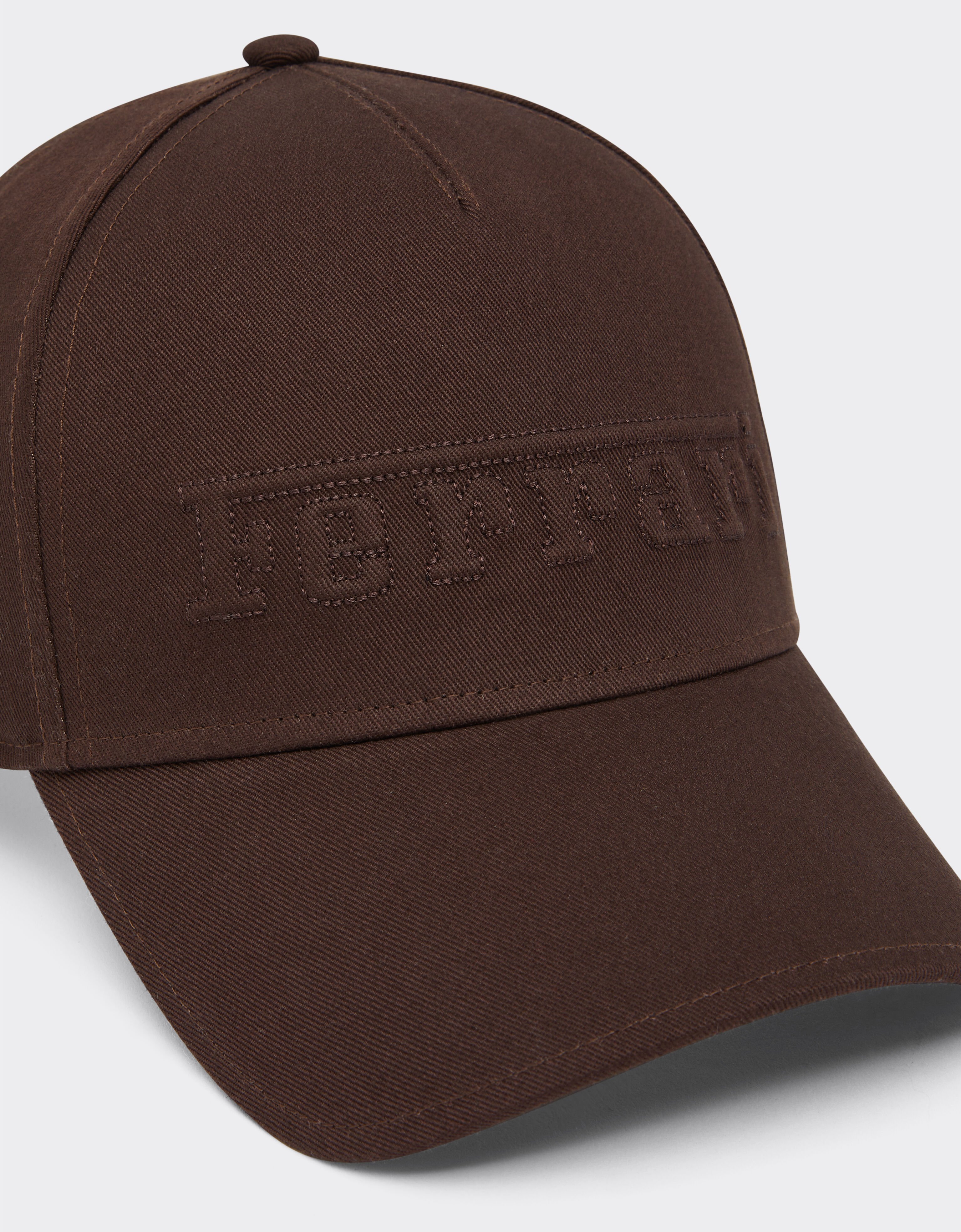 Ferrari Cotton baseball cap with Ferrari logo embroidery Dark Brown 21342f