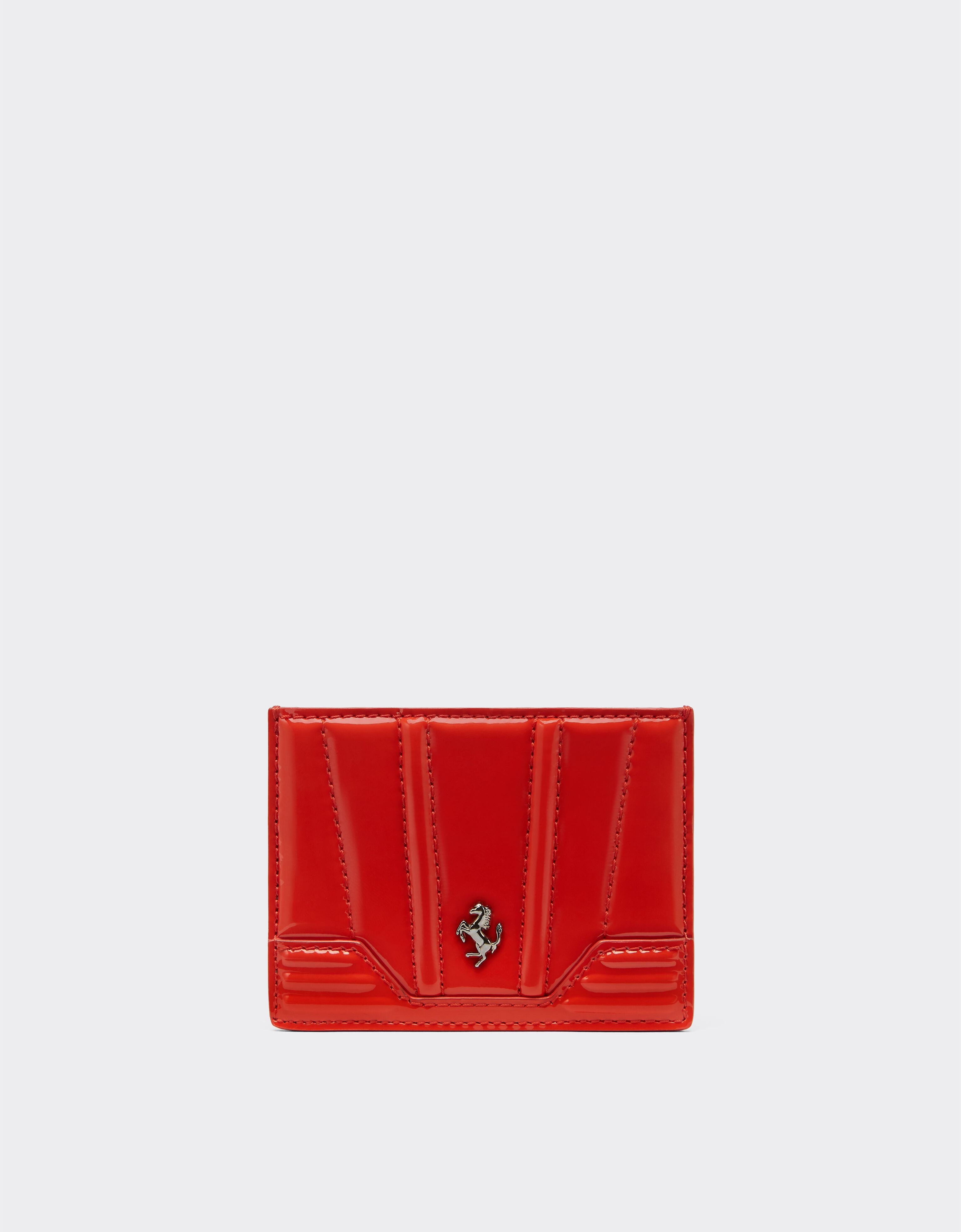 Ferrari Card holder in patent leather Rosso Dino 20243f