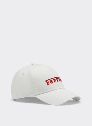 Ferrari Baseball hat with rubberised logo Optical White 20403f