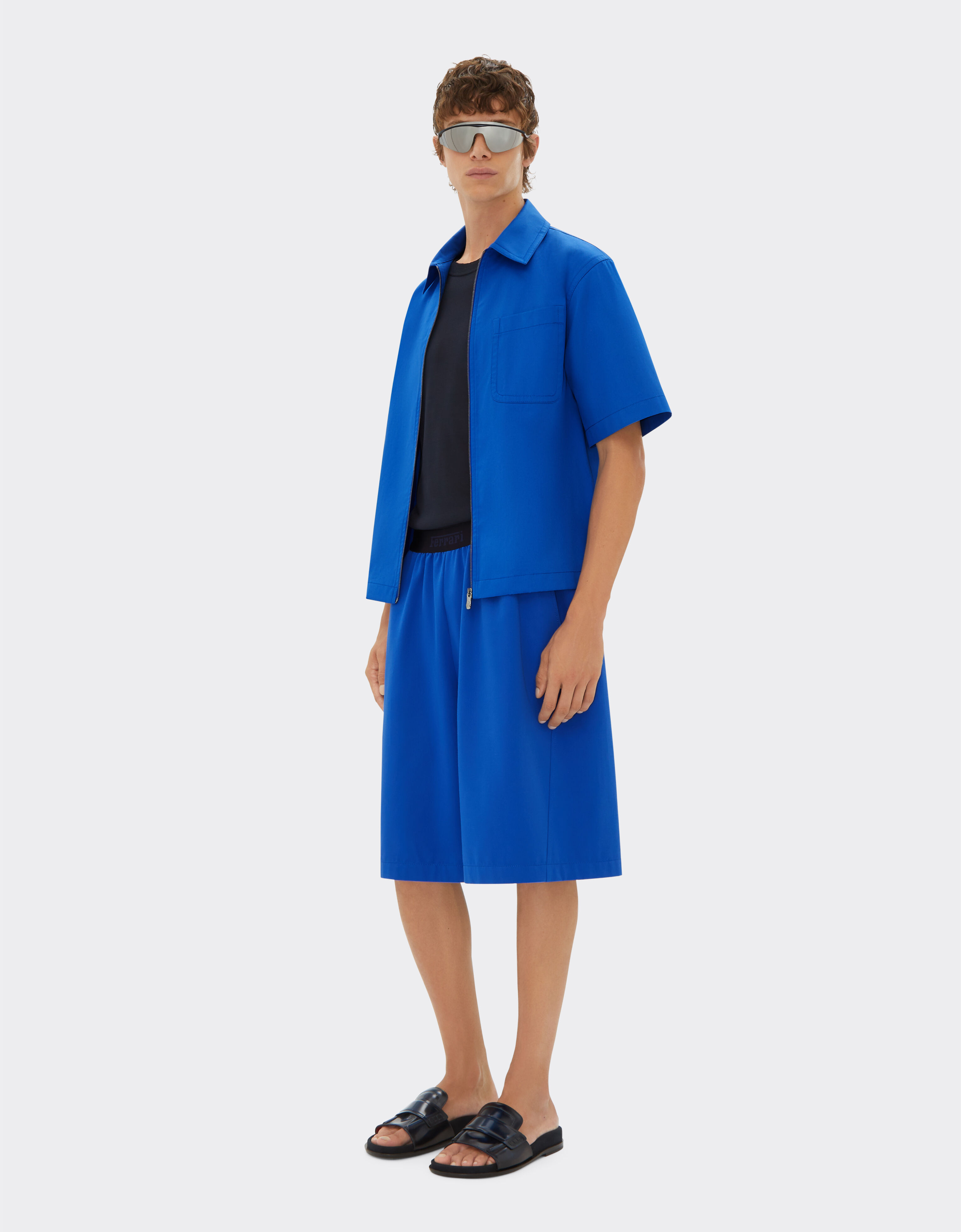 Ferrari Short trousers in cotton gabardine Klein Blue 21895f