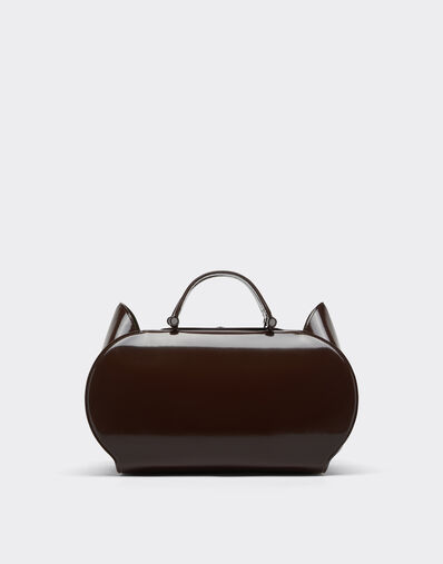 Ferrari La bolsa de bolos Ferrari Dino en piel brillante Espresso 49232f