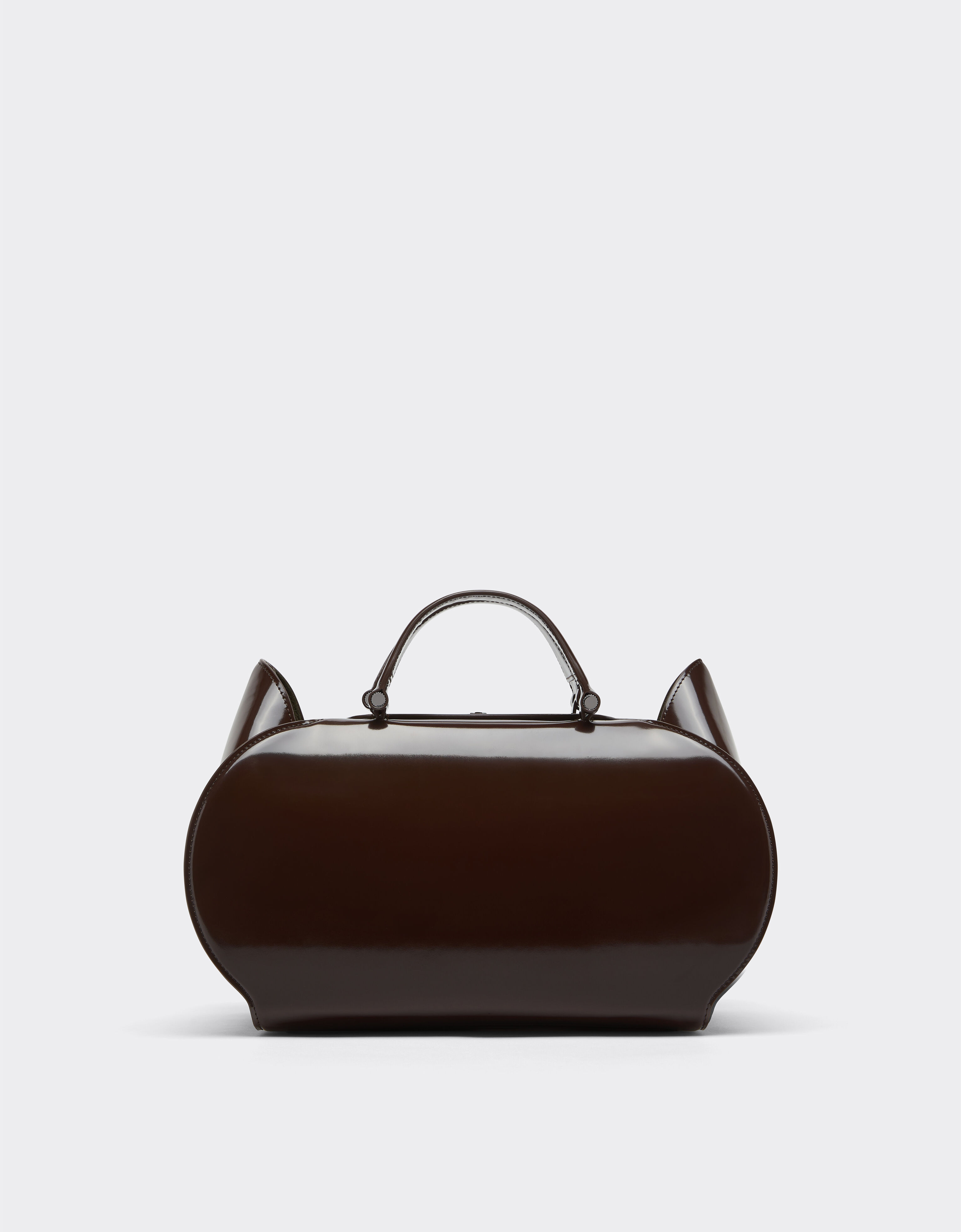 Ferrari Ferrari Dino bowling bag in shiny leather Espresso 49232f