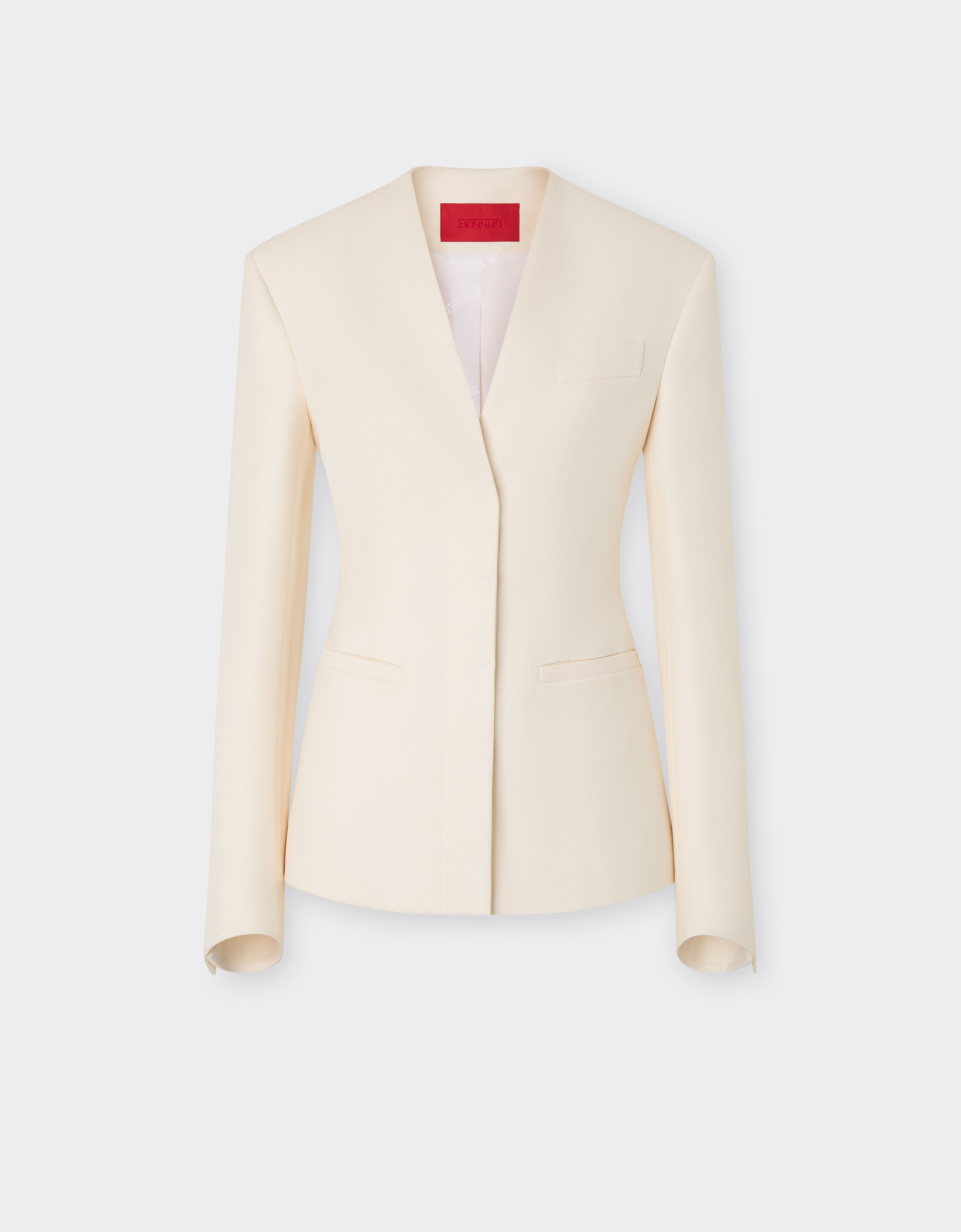 Ferrari Veste en soie shantung Avorio 51430f