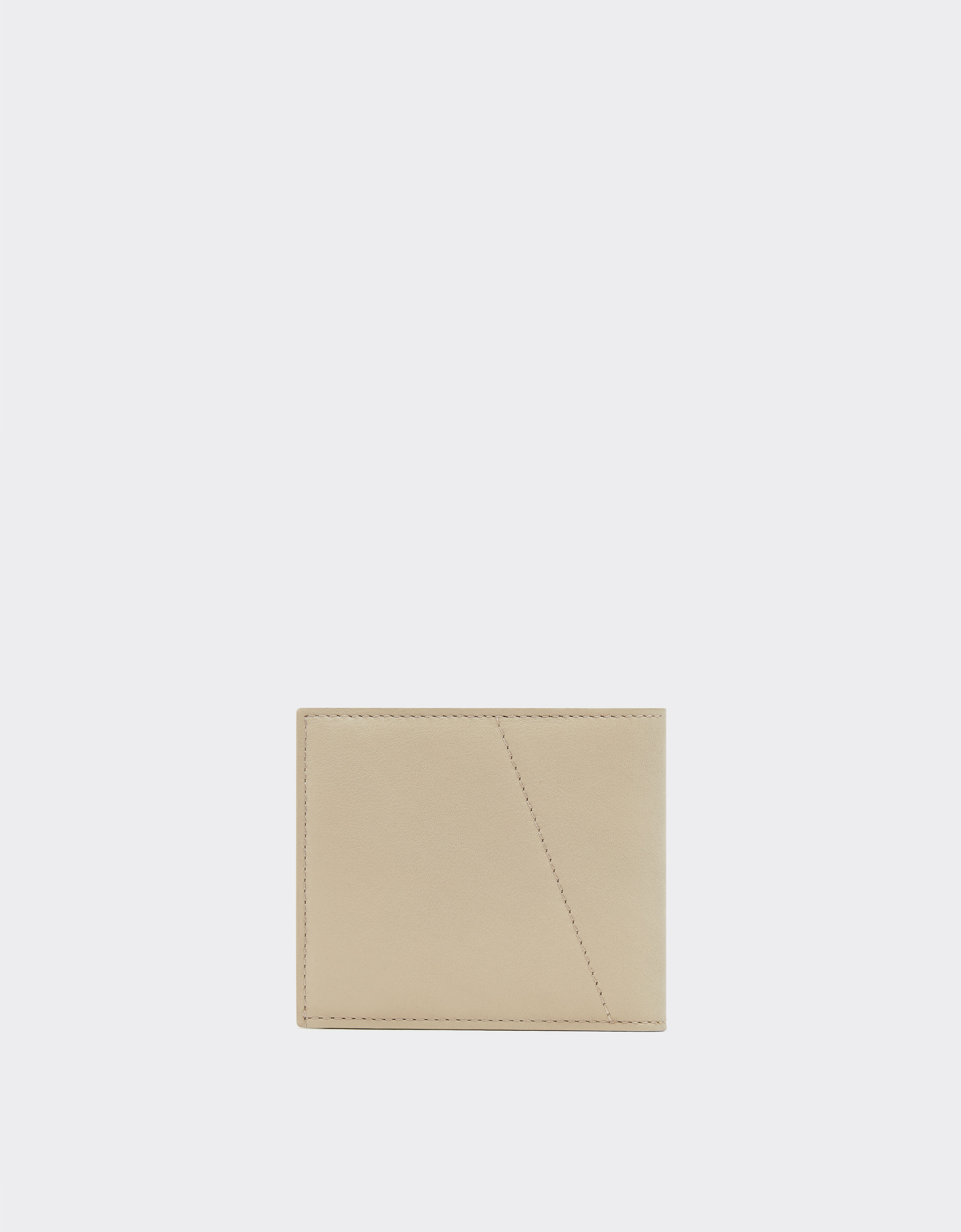 Ferrari Cartera de piel con costura diagonal Gesso 49227f