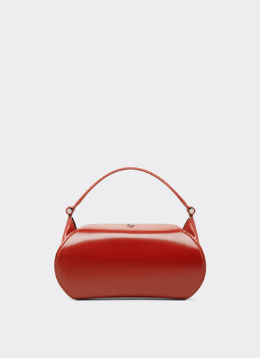 Ferrari Borsa Ferrari Dino con tracolla in pelle lucida Rosso Maison 22665f