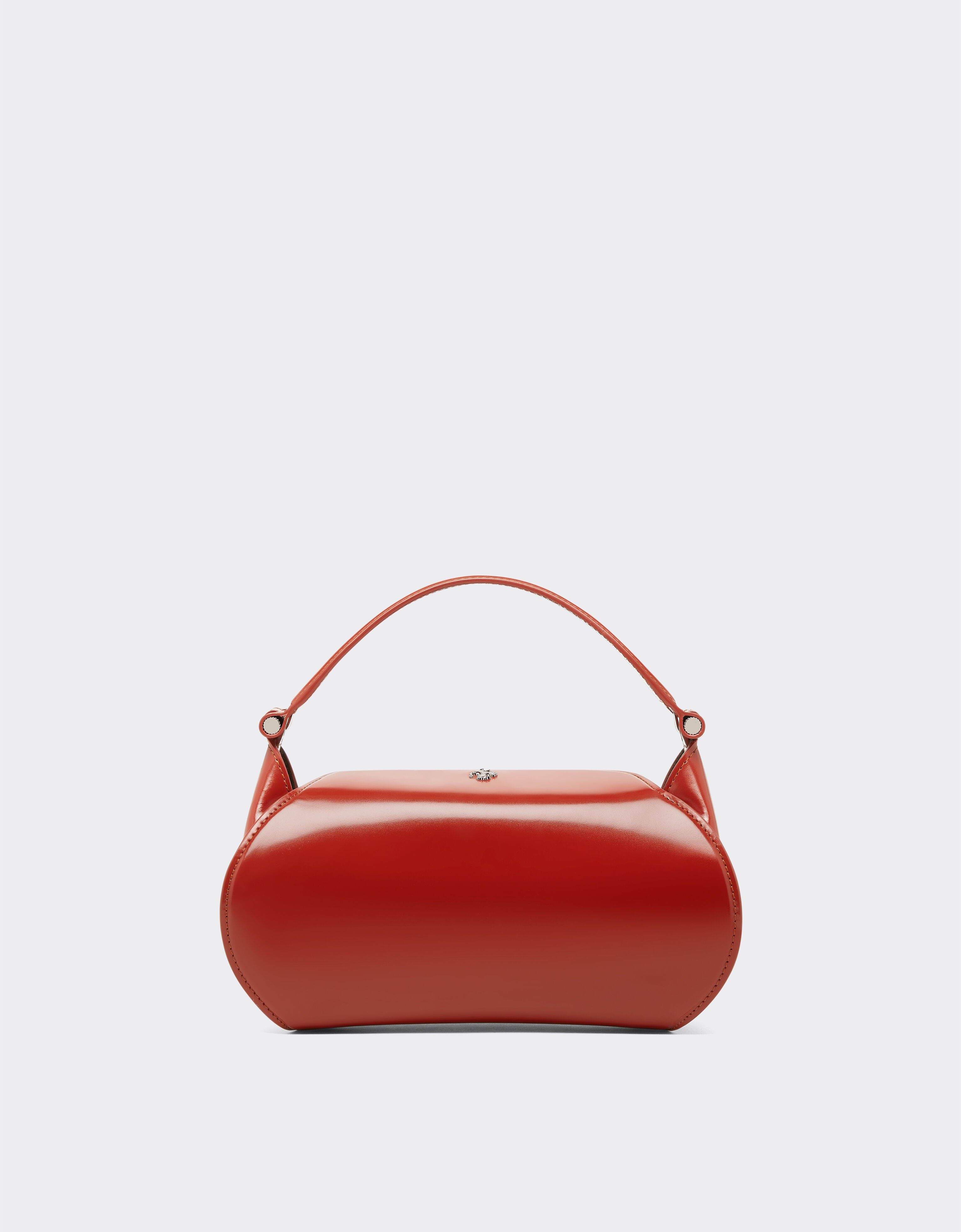 Ferrari Borsa Ferrari Dino con tracolla in pelle lucida Rosso Maison 22665f