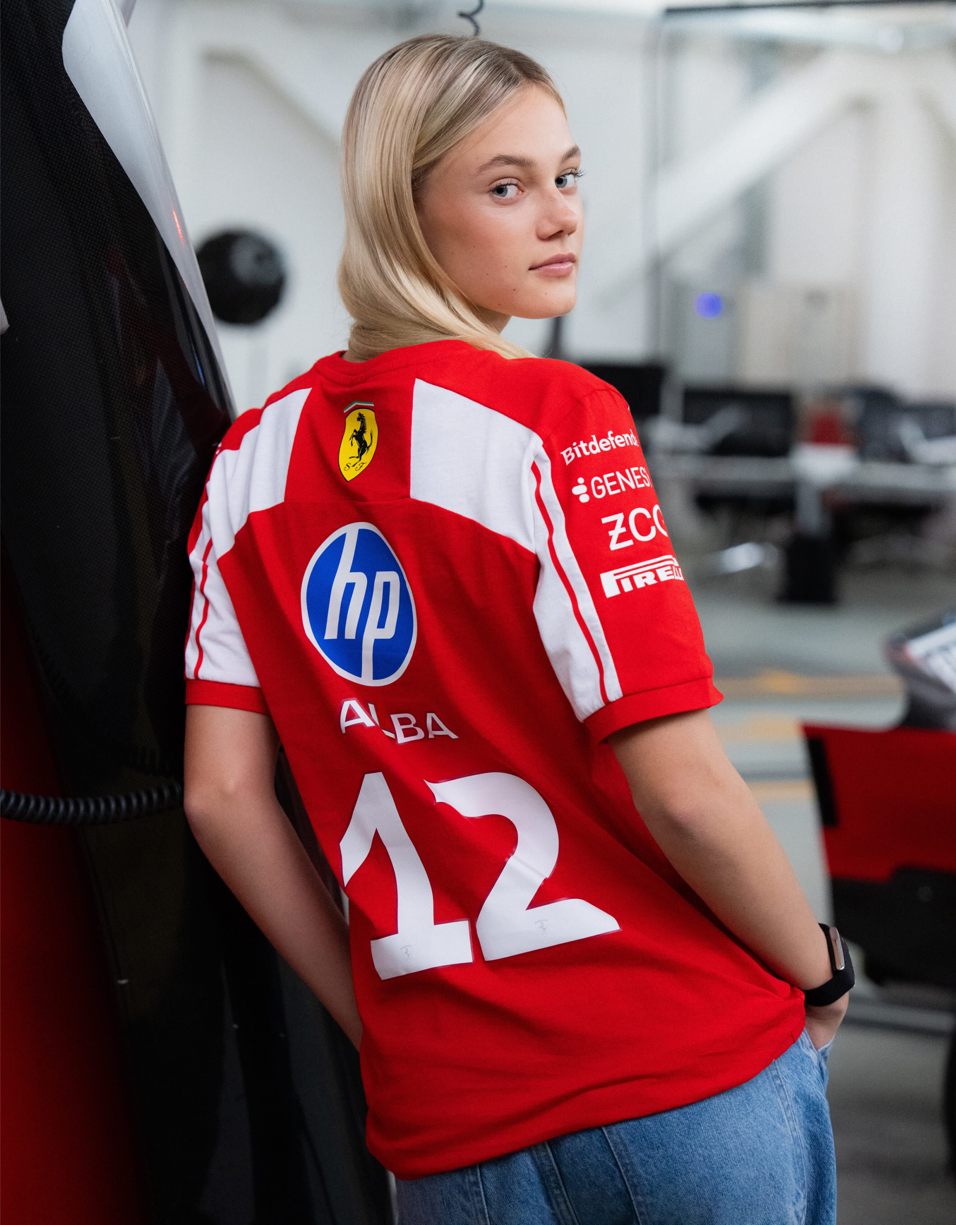 Replica 2026 Puma T-shirt for Scuderia Ferrari HP Ferrari Replica 2026 Puma T-shirt for Scuderia Ferrari HP Red LA0HZf