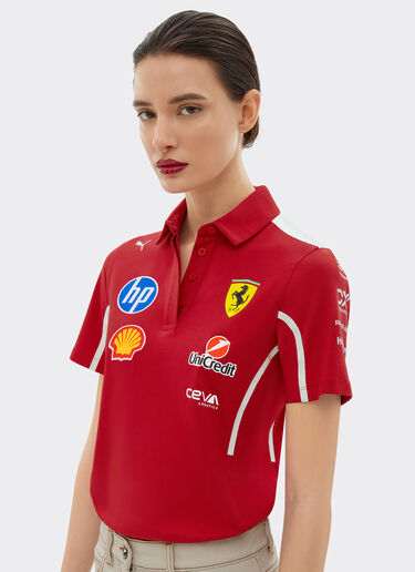 Ferrari Puma for Scuderia Ferrari HP 2025 Team polo shirt Cherry LA027f