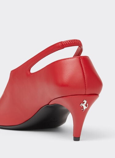 Leather Slingback with Side Cut-out Ferrari Leather Slingback with Side Cut-out Rosso Cardinale CSWSL0006XL00004f