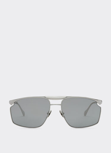 Ferrari Ferrari sunglasses in gunmetal grey metal with polarised silver mirror lens Ingrid F1536f