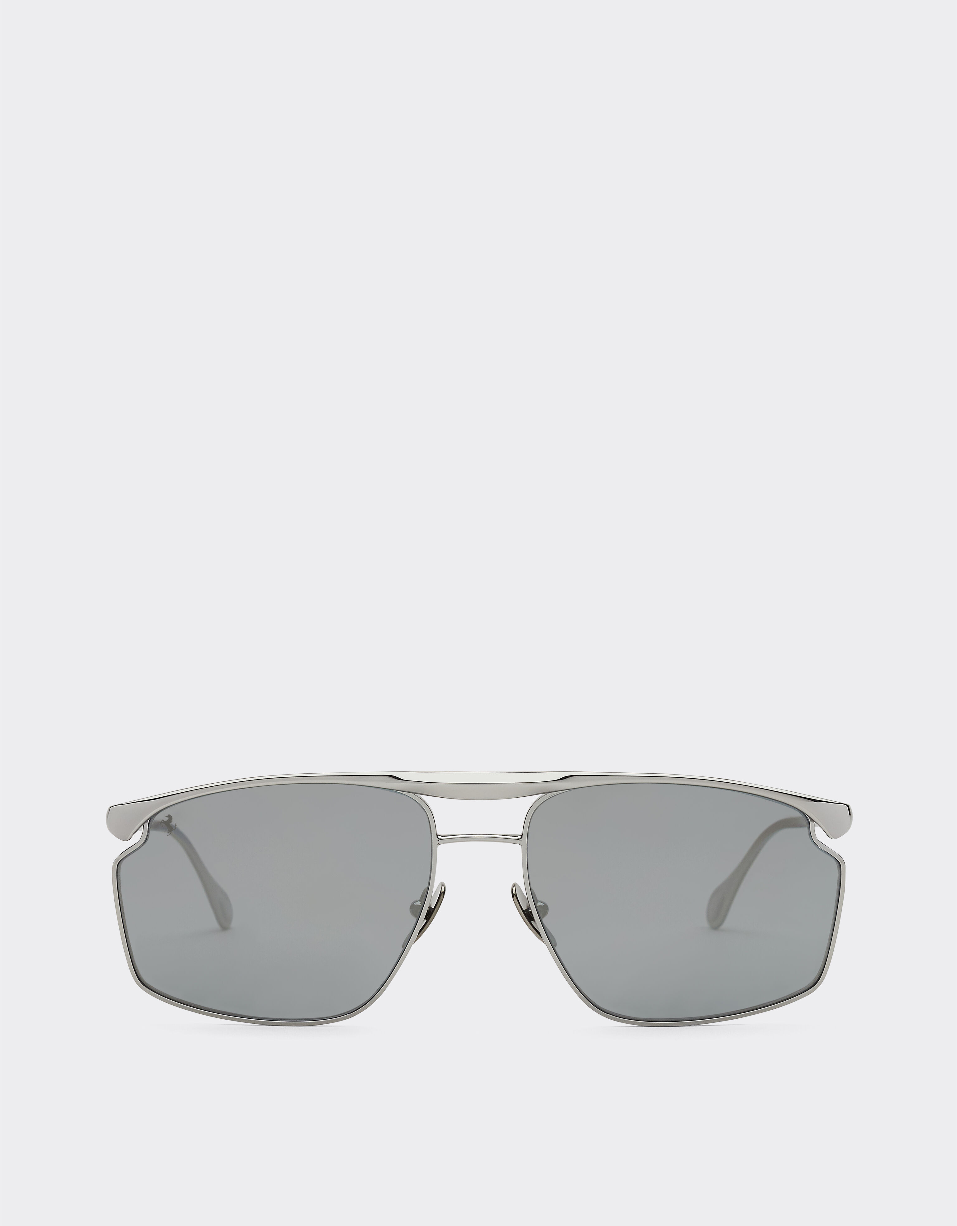 Ferrari Ferrari sunglasses in gunmetal grey metal with polarised silver mirror lens Ingrid F1536f