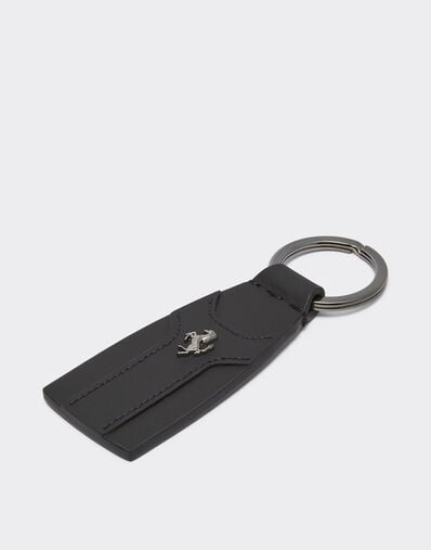 Ferrari Second Life Leather Keychain Black 21437f
