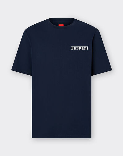 Ferrari T-shirt en coton avec logo Ferrari Bleu marine 21163f