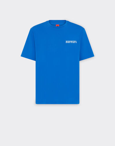 Ferrari Cotton T-shirt with Ferrari logo Ecru 22039f