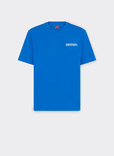 Ferrari Camiseta de algodón con logotipo Ferrari Azul Klein 21163f