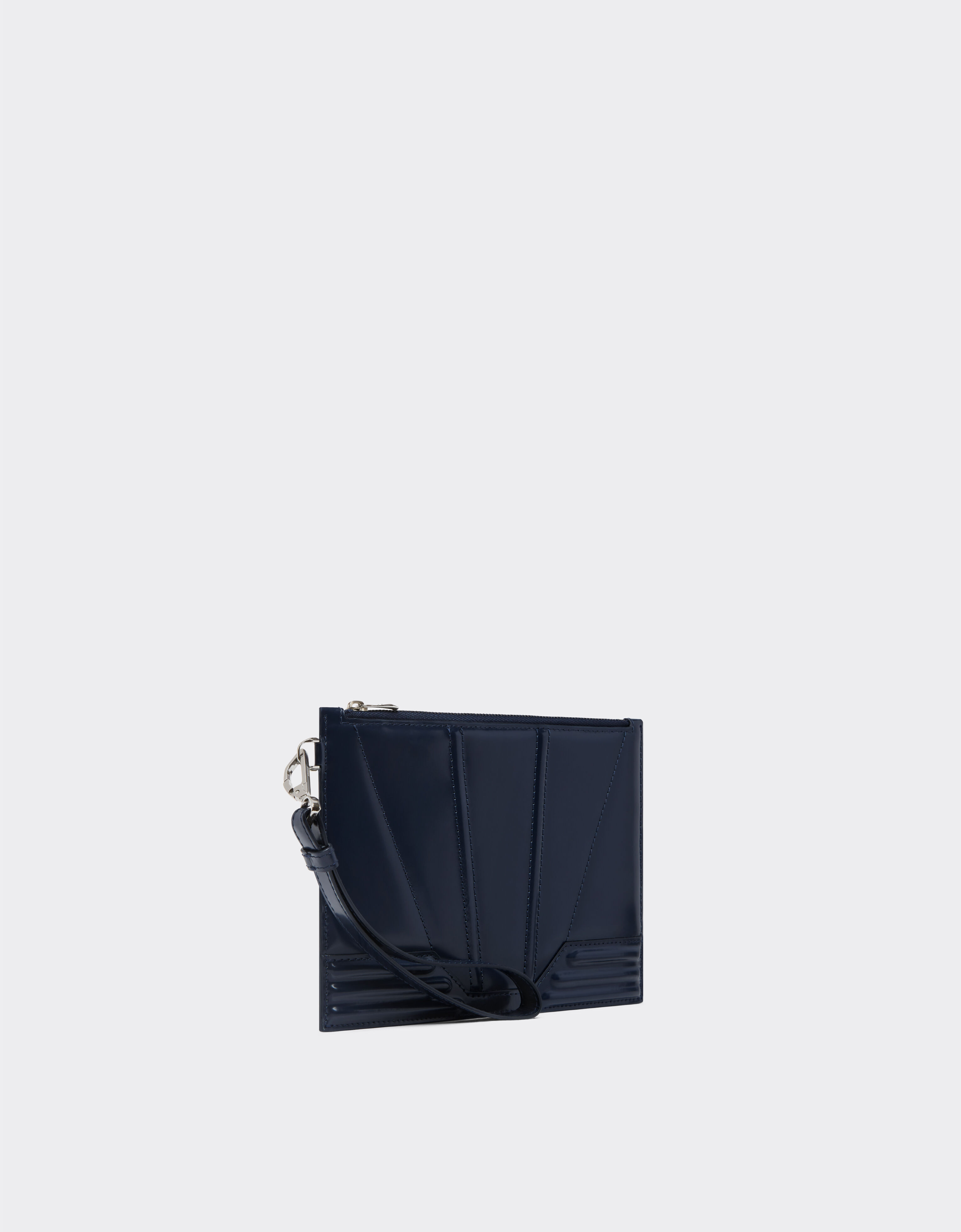 Ferrari Ferrari GT pouch in brushed leather with zip Navy 21419f